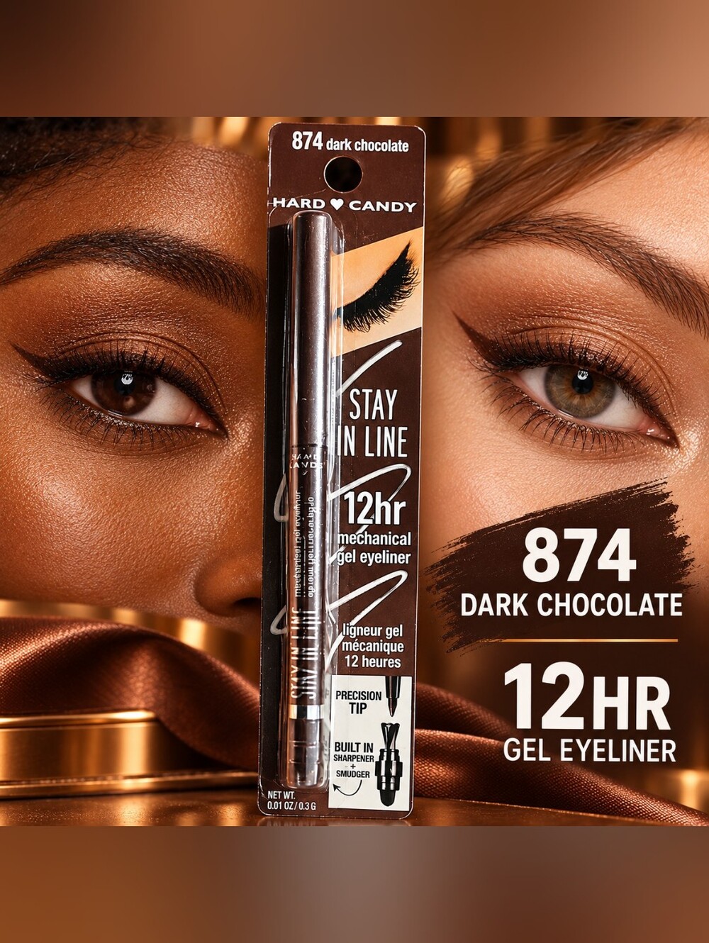 Hard Candy Stay In Line Mechanical Gel Eyeliner - Dark Chocolate Brown